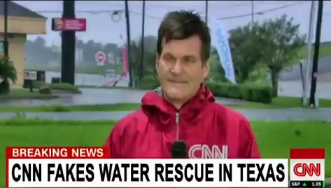 CNN fakes rescuing man in truck